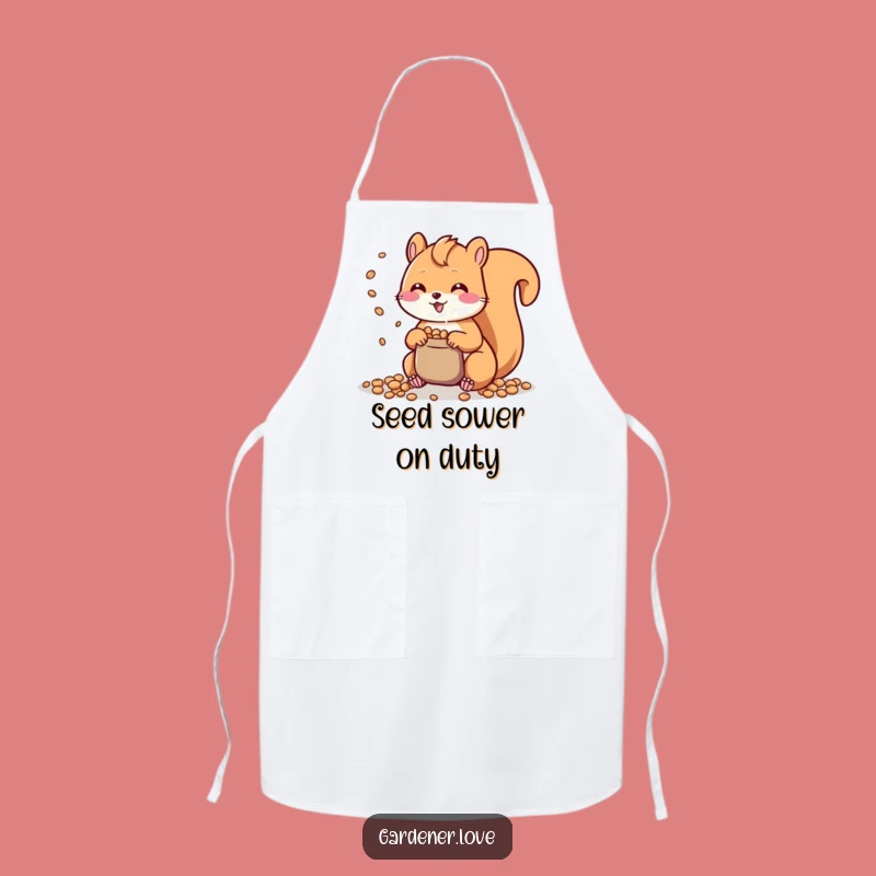 Funny Kawaii Squirrel Apron, Cute Seed Scattering Kitchen Fun, Perfect Chef Gift
