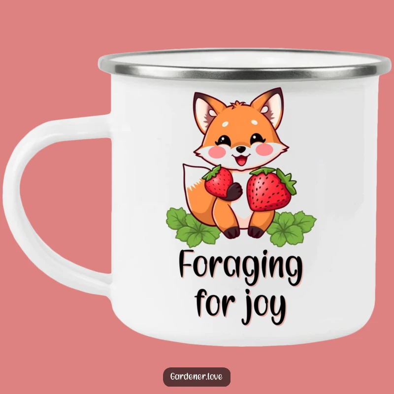 Durable Funny Kawaii Fox Camping Mug, Outdoor Berry Humor Gift