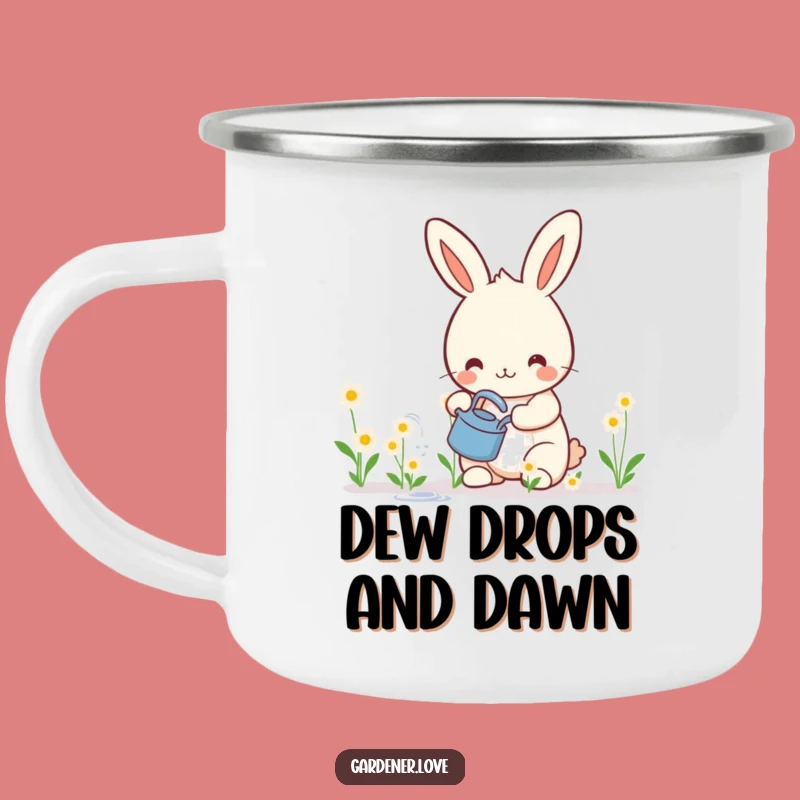 Durable Funny Kawaii Rabbit Camping Mug, Outdoor Gardening Humor Gift