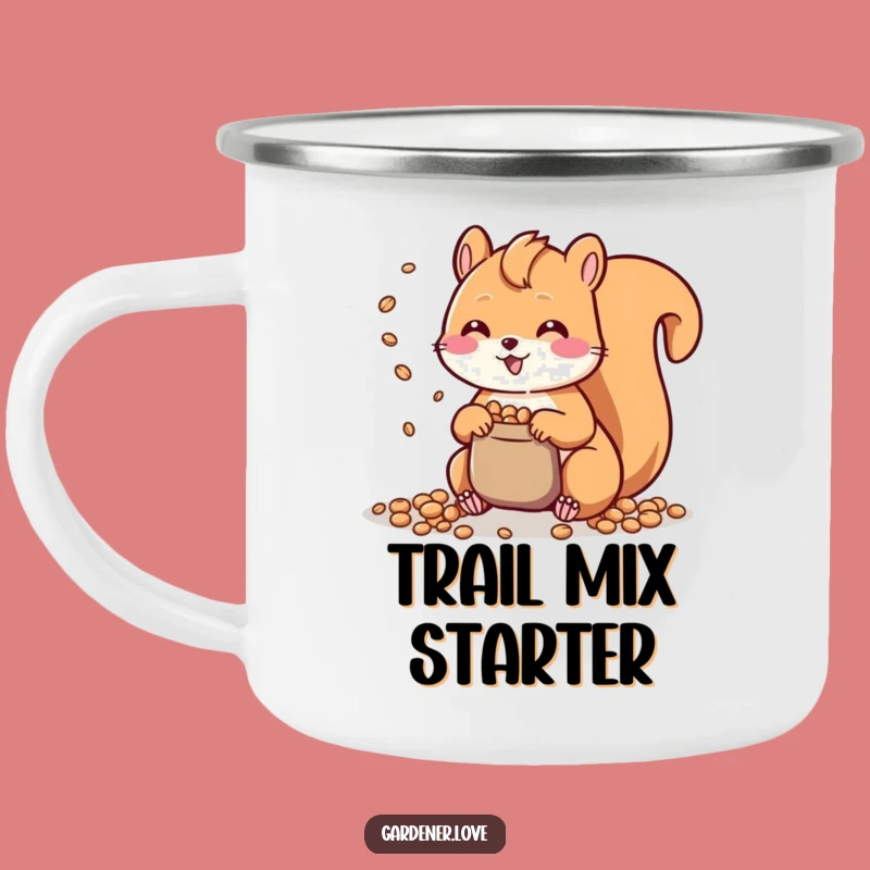 Funny Kawaii Squirrel Camping Mug, Outdoor Seed Scattering Adventure, Great Funny Gift