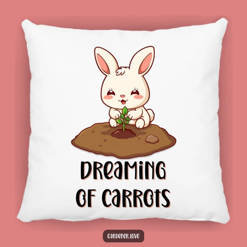 Funny Kawaii Bunny Planting Pillow - Cute & Comfy Garden Accent