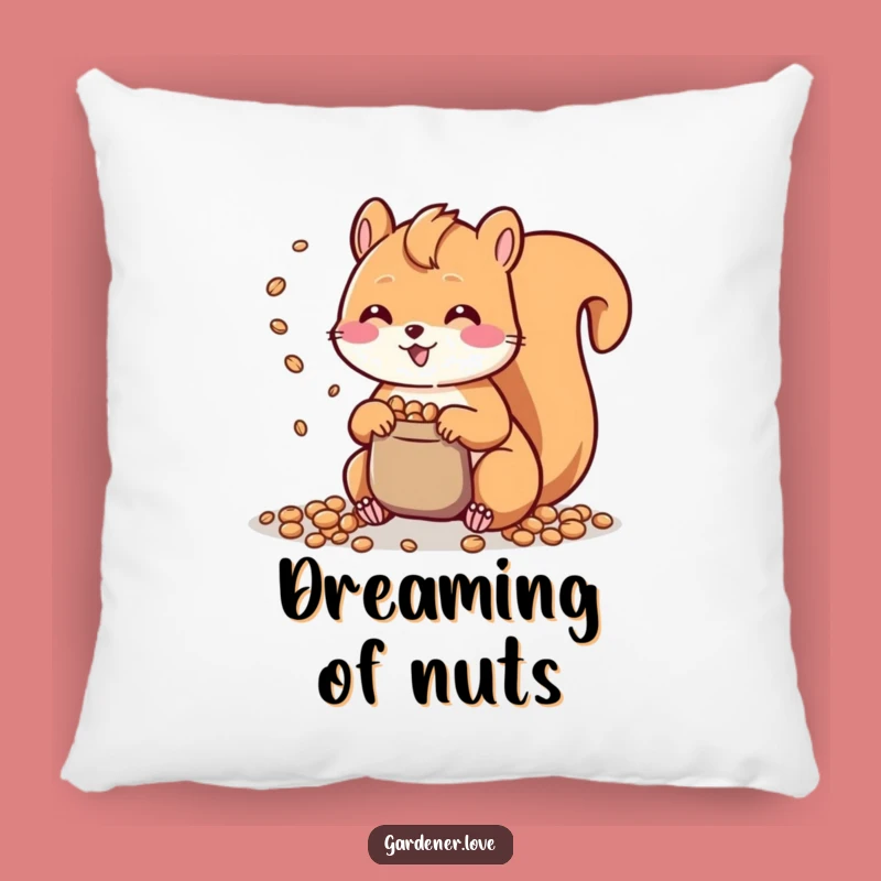 Funny Kawaii Squirrel Pillow, Cozy Seed Scattering Cushion, Perfect Cute Gift