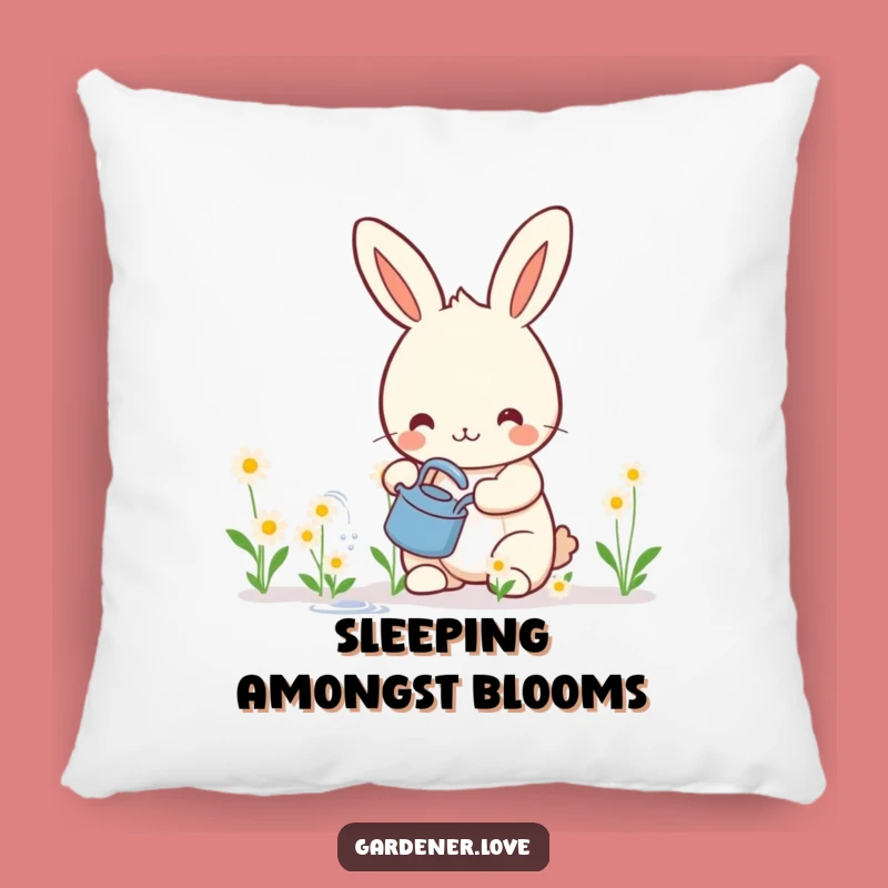 Soft Funny Kawaii Rabbit Pillow, Cozy Gardening Accent Gift