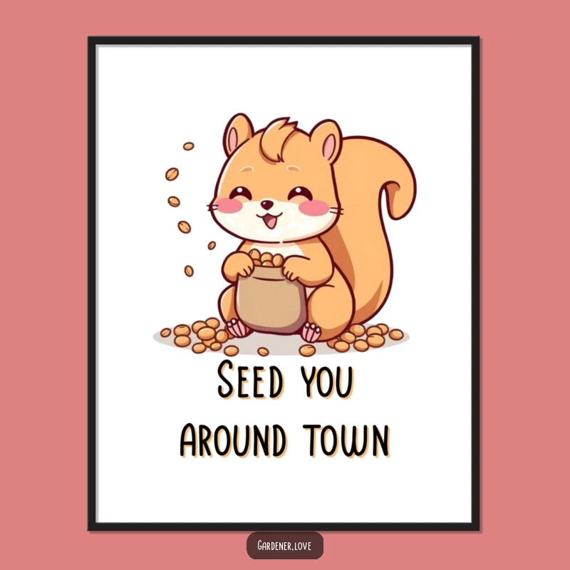 Free Printable Kawaii Squirrel Art: Funny Downloadable Wall Decor for Nutty Homes
