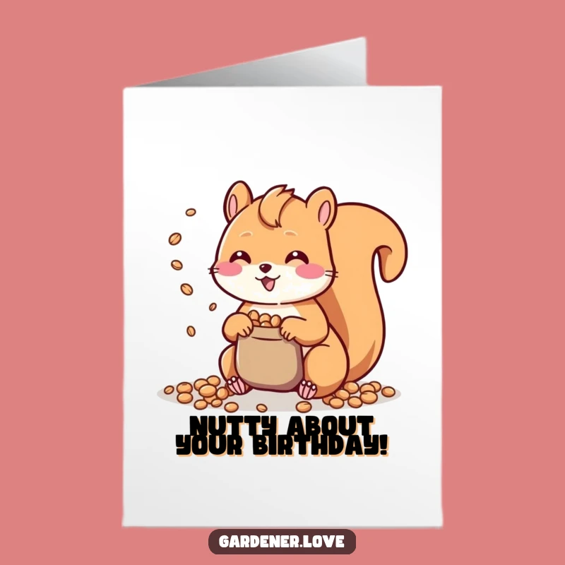 Free Printable Kawaii Squirrel Birthday Card DIY: Funny Downloadable Gift for Squirrel Lovers