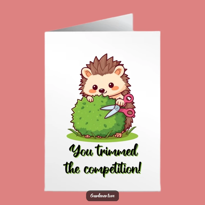 Free Printable Kawaii Hedgehog Congrats Card: Funny Downloadable Gift for Achievers