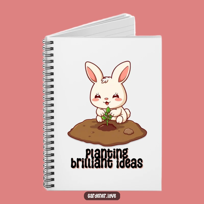 Funny Kawaii Bunny Planting Notebook - Cute Journal for Garden Ideas