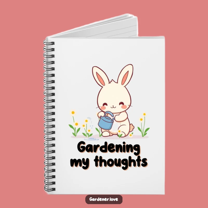 Funny Kawaii Rabbit Gardening Notebook, Journal Your Green Thumb Gift
