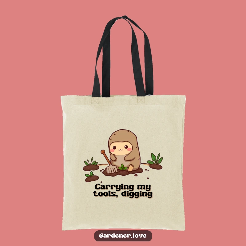 Funny Kawaii Mole Garden Tote Bag, Stylish and Humorous Carryall